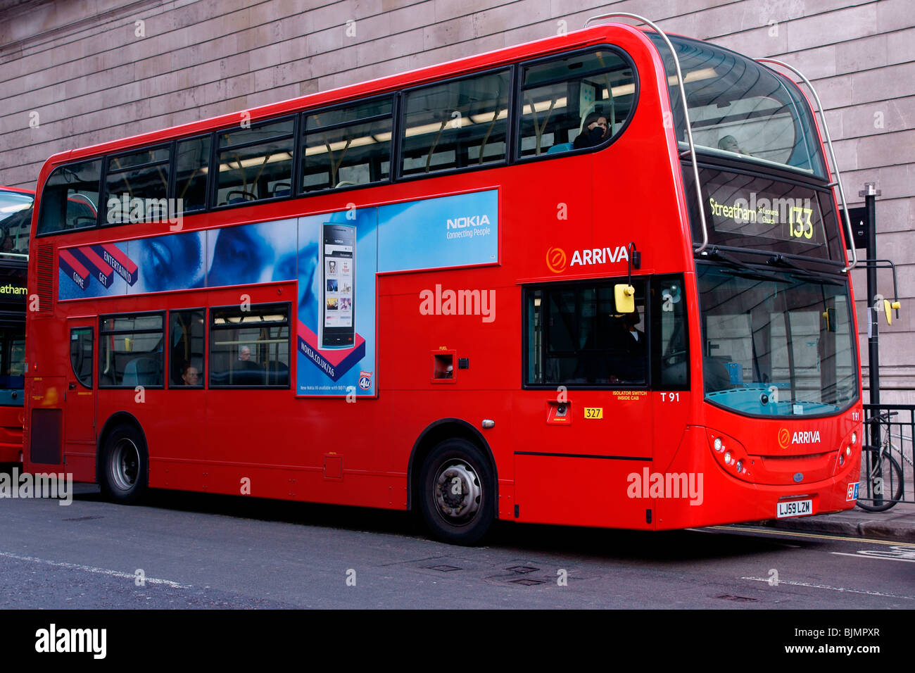 London double deck bus Stock Photo