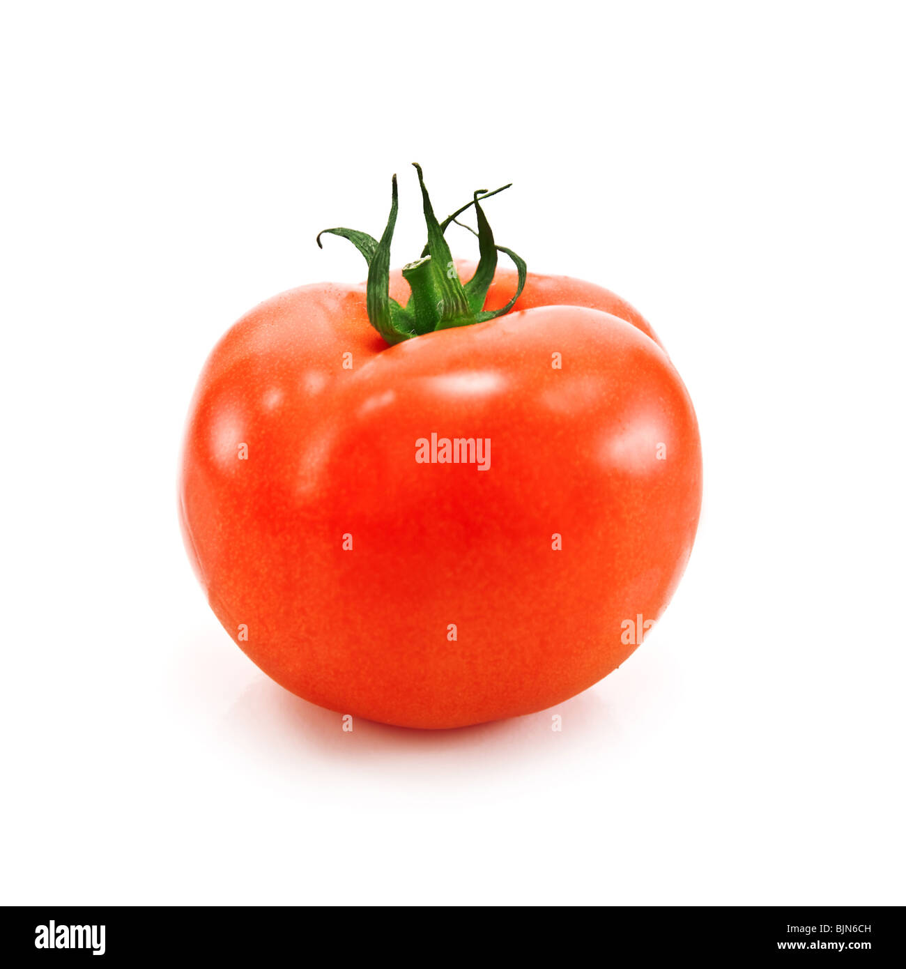 single tomato isolated on white Stock Photo