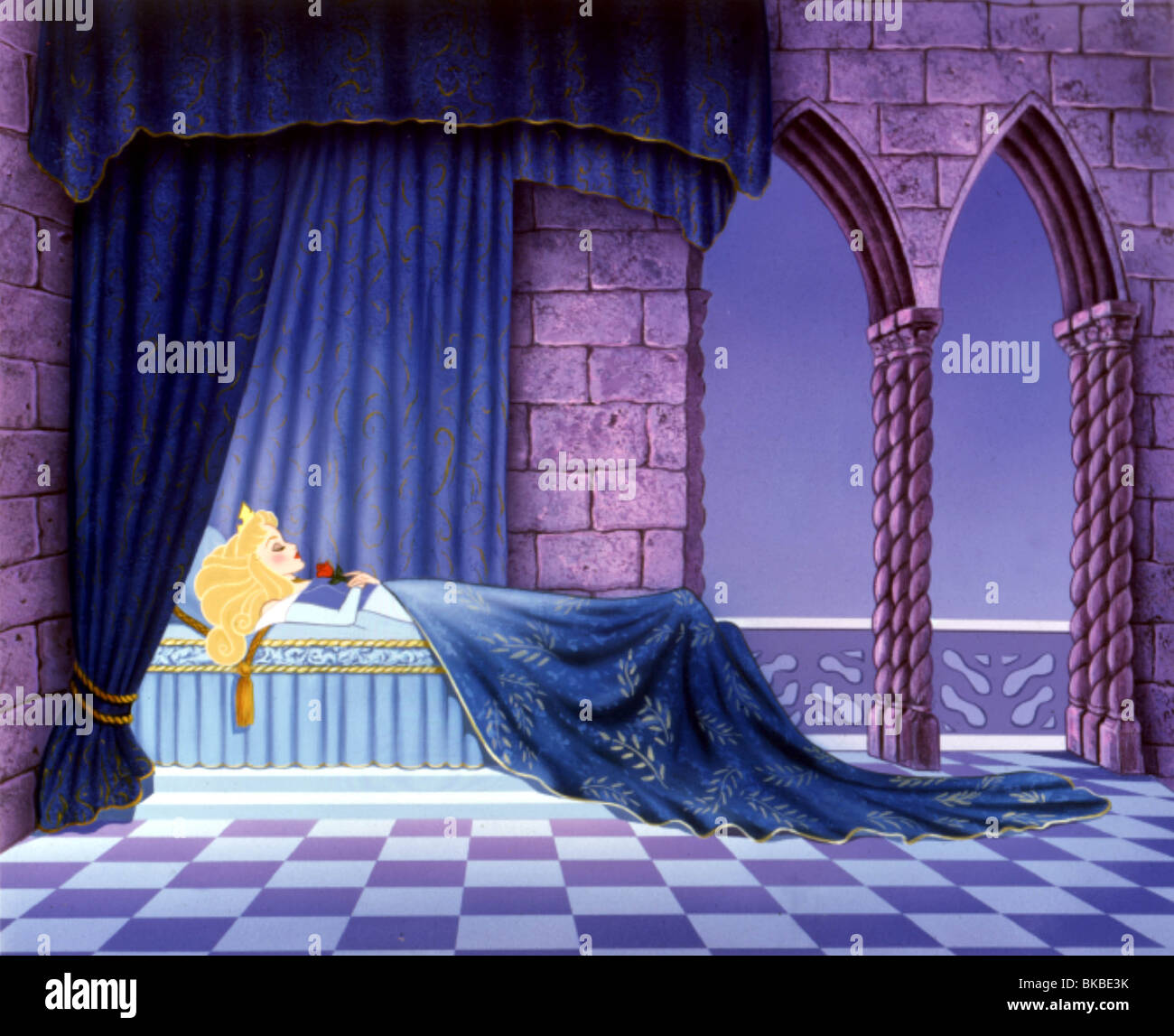 SLEEPING BEAUTY (ANI - 1959) ANIMATED CREDIT DISNEY SLPB 002 OS Stock Photo