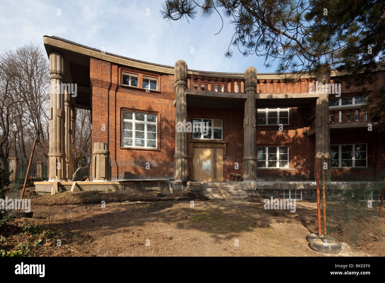 house and atelier  of the sculptor Frantisek Biilek, Prague, Czech Republic Stock Photo