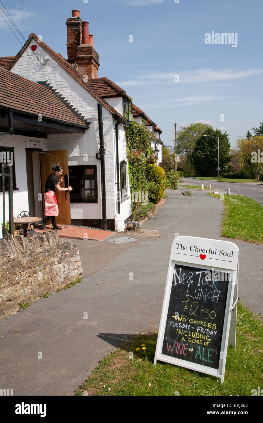 The Cheerful Soul Restaurant and Bar Michele and Russell's winning restaurant from the Raymond Blanc The Restaurant in 2008. Stock Photo