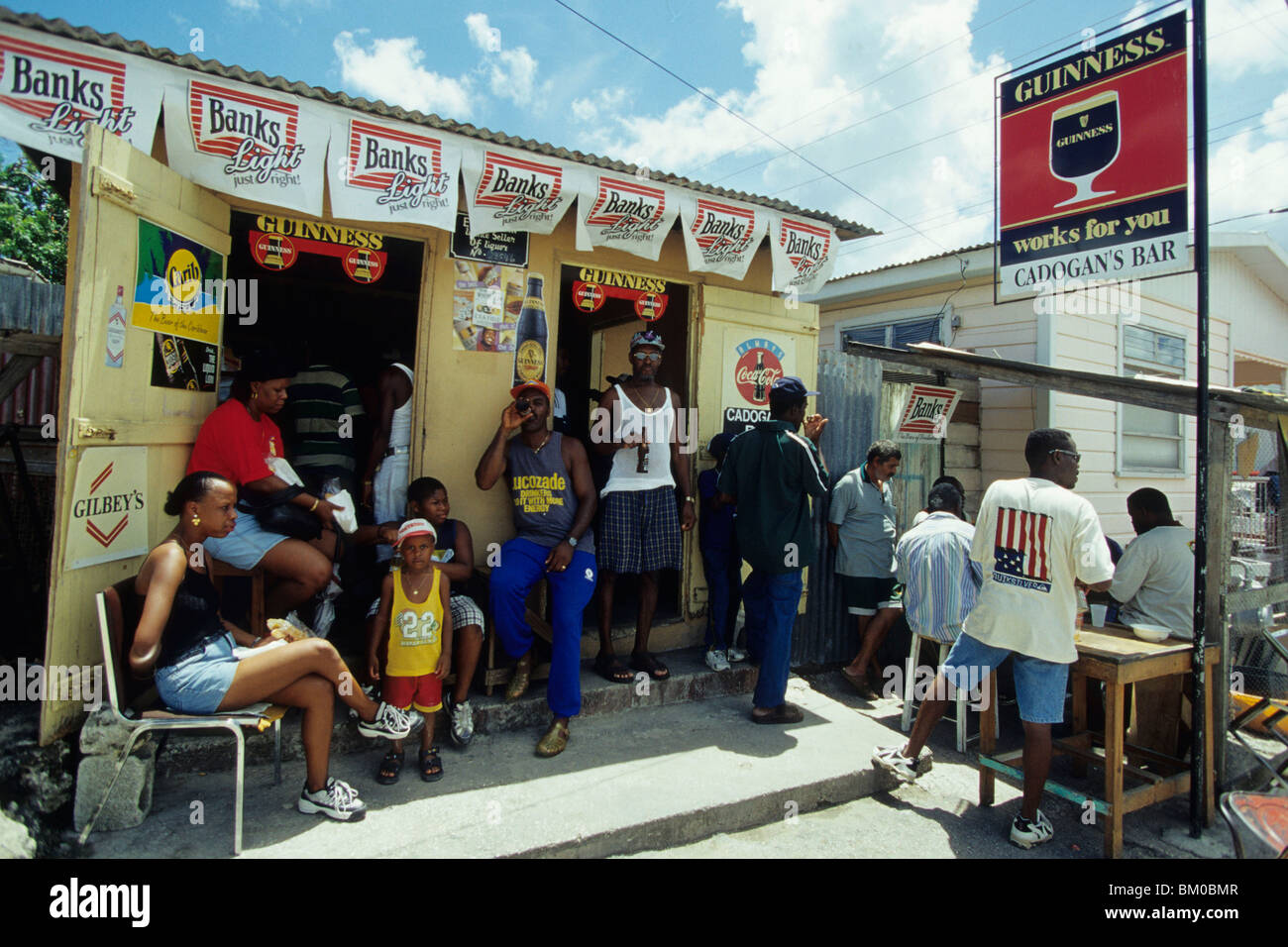 Cadogan's Bar Rum Shop, Crop-Over Festival, Bridgetown, Barbados, Carribean Stock Photo