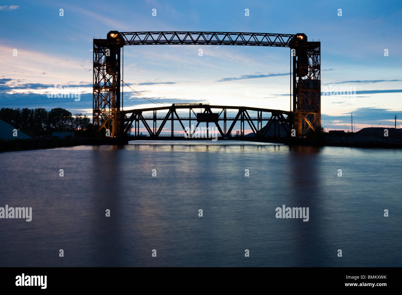 Old Bridge in Cleveland, Ohio Stock Photo