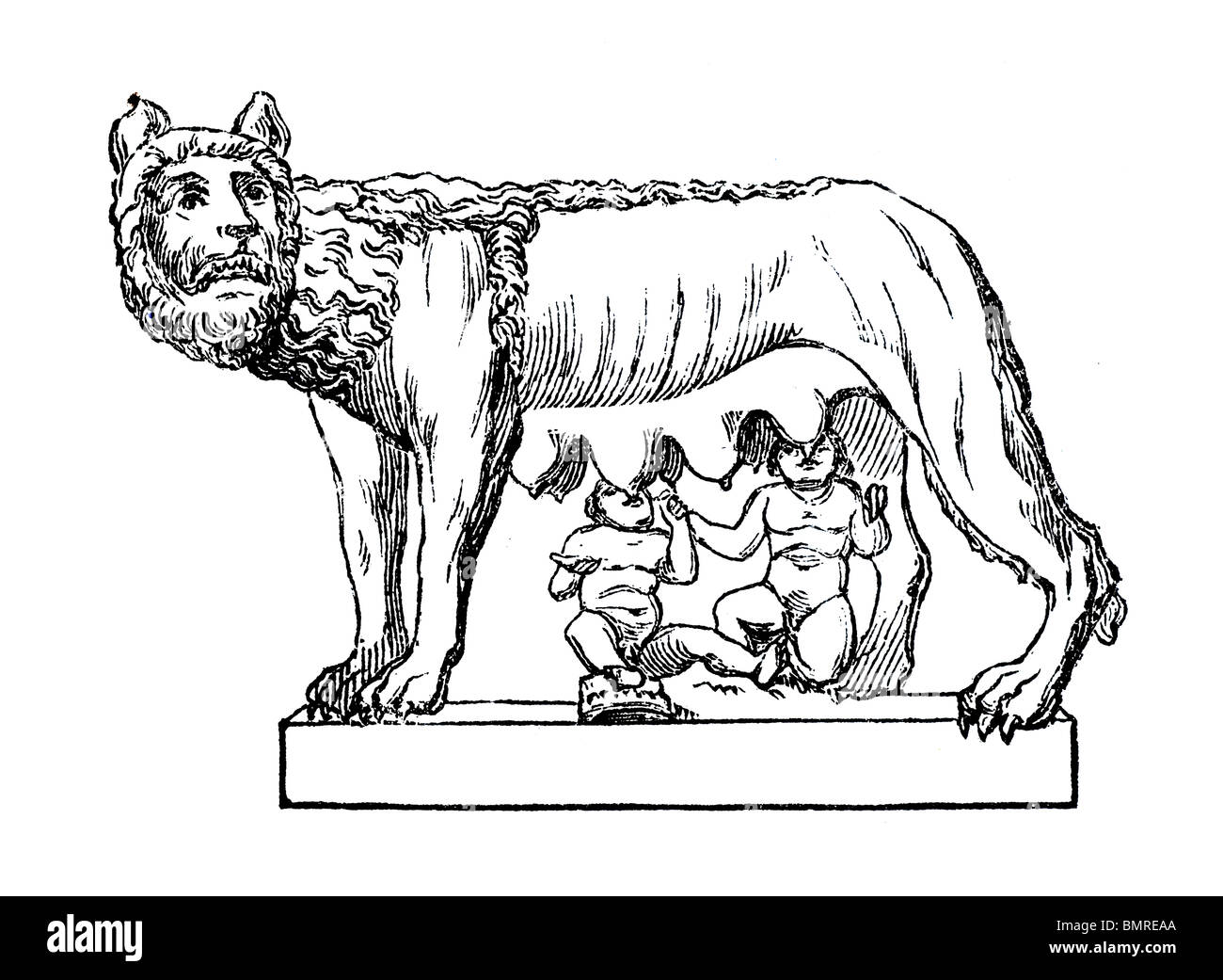 Romulus and Remus Stock Photo