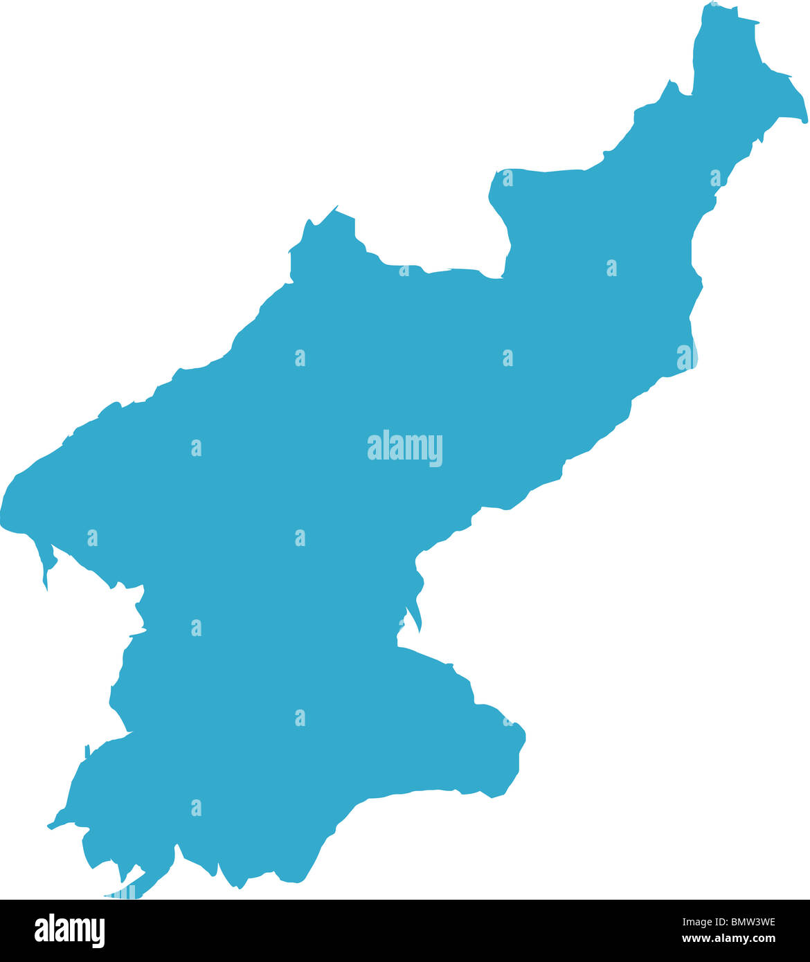 There is a map of North Korea country Stock Photo