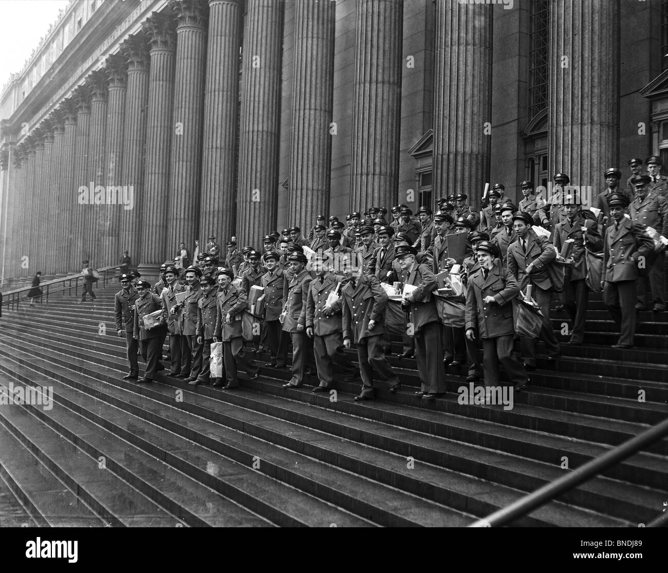 Postmen starting their day, General Post Office, New York City, New York State, USA Stock Photo