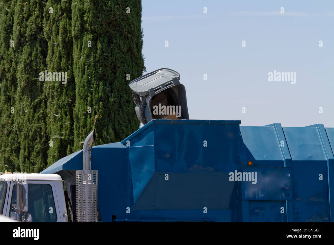 trash truck Stock Photo