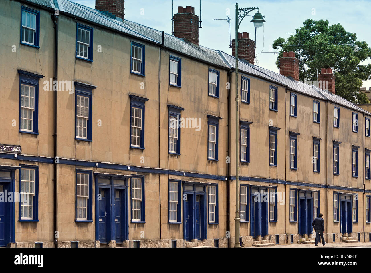 UK Oxford A Row Of Terraced Houses Stock Photo