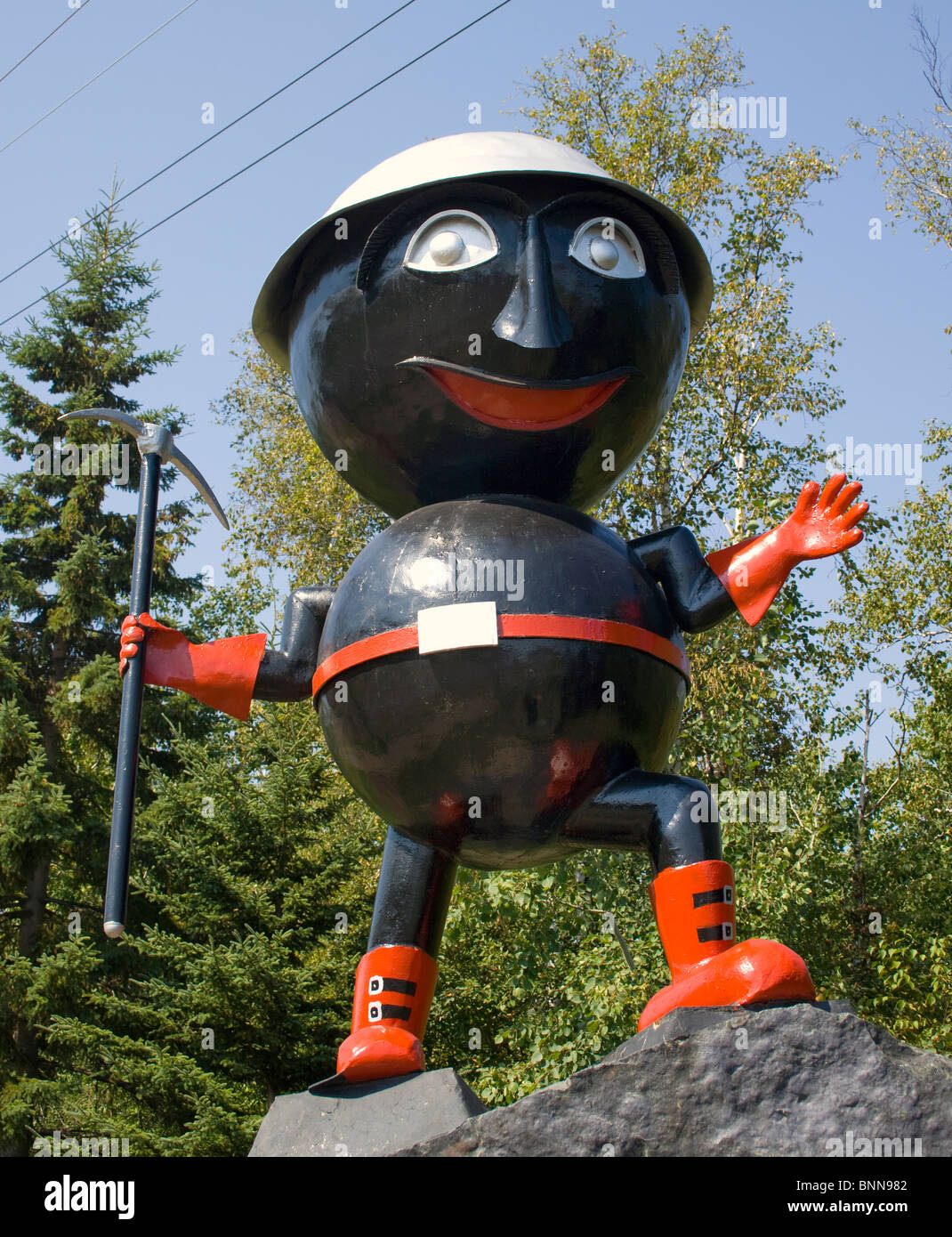 Rocky Taconite Statue in Silver Bay Minnesota Stock Photo