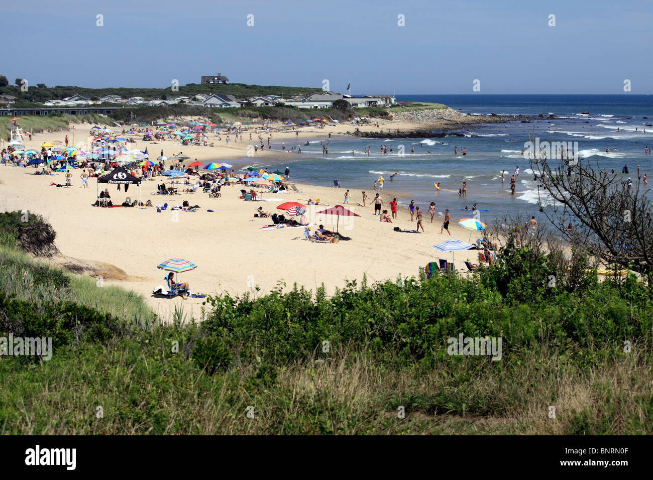 Ditch Plains beach Montauk Long Island NY Stock Photo