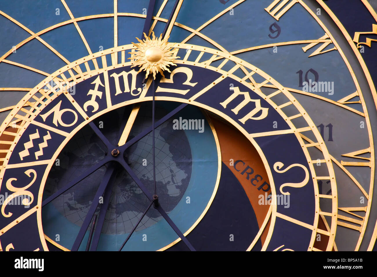 Astronomical clocks, Prague Stock Photo