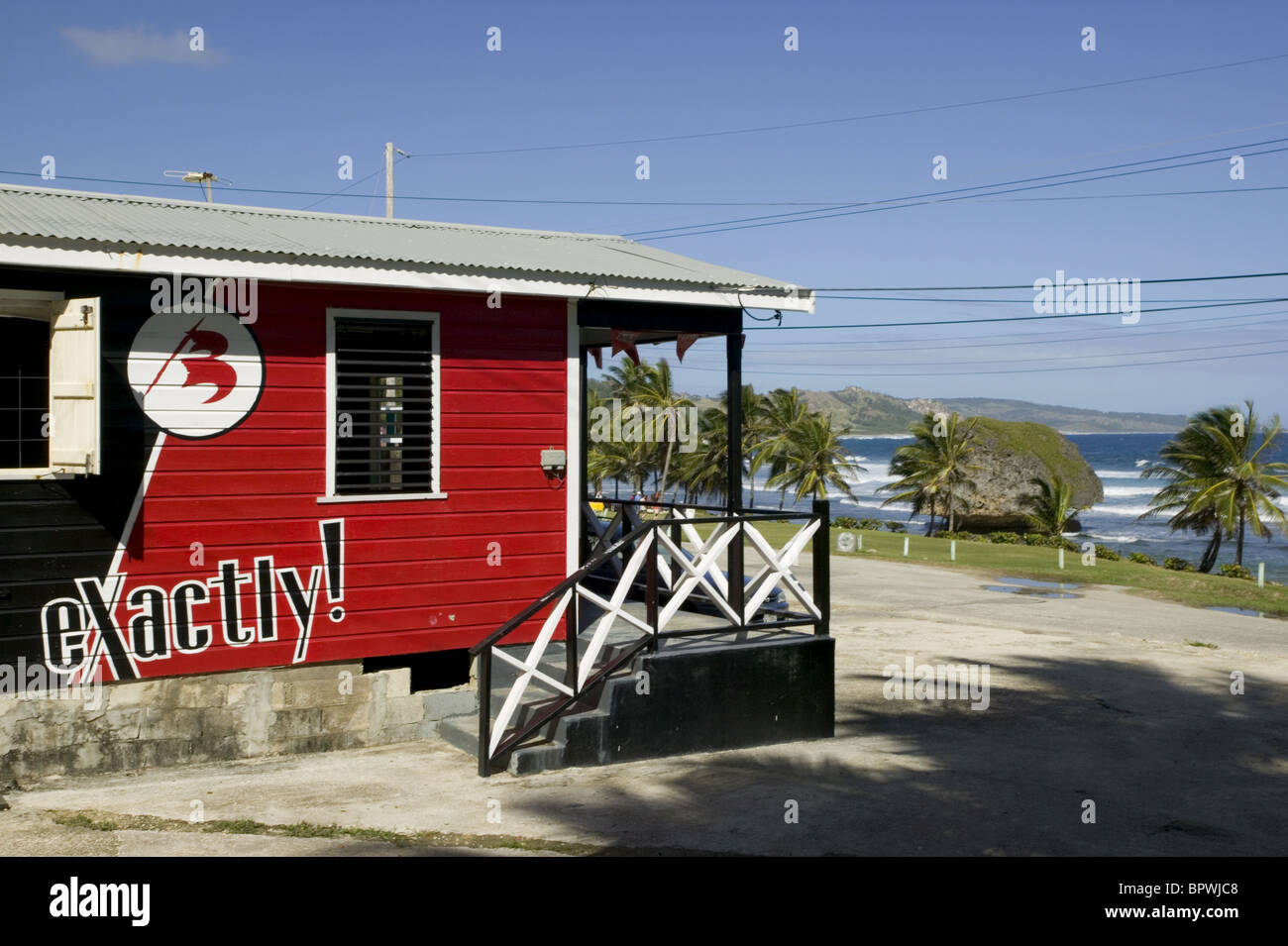 A rum shop in Bathsheba Stock Photo