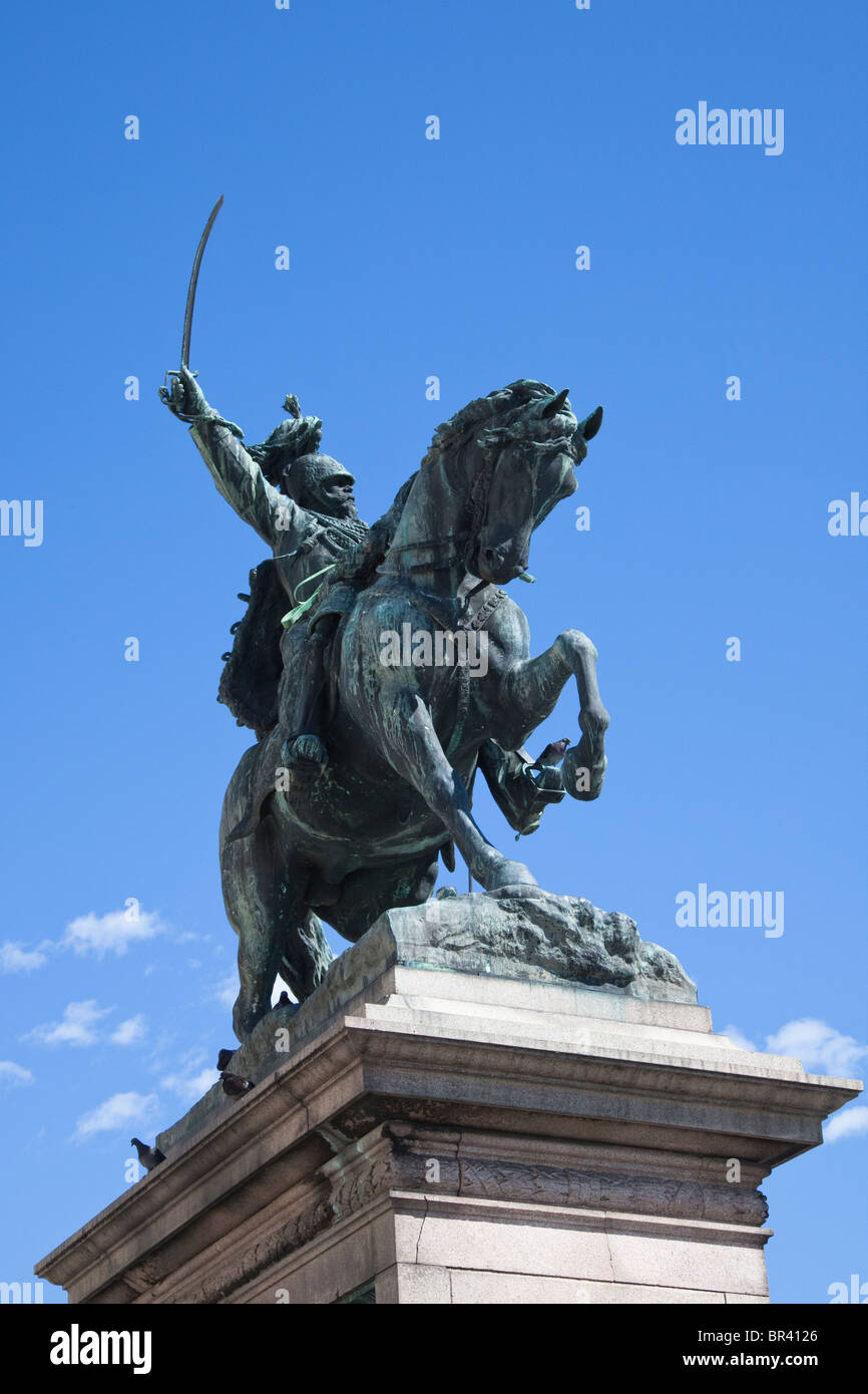 Statue of Vittorio Emmanuele, first king of Italy. Situated on the Riva Deglia Schiavone, Venice, Italy Stock Photo