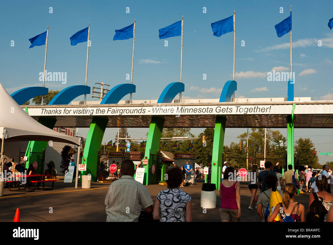 ENTRY GATES TO MINNESOTA STATE FAIR Stock Photo