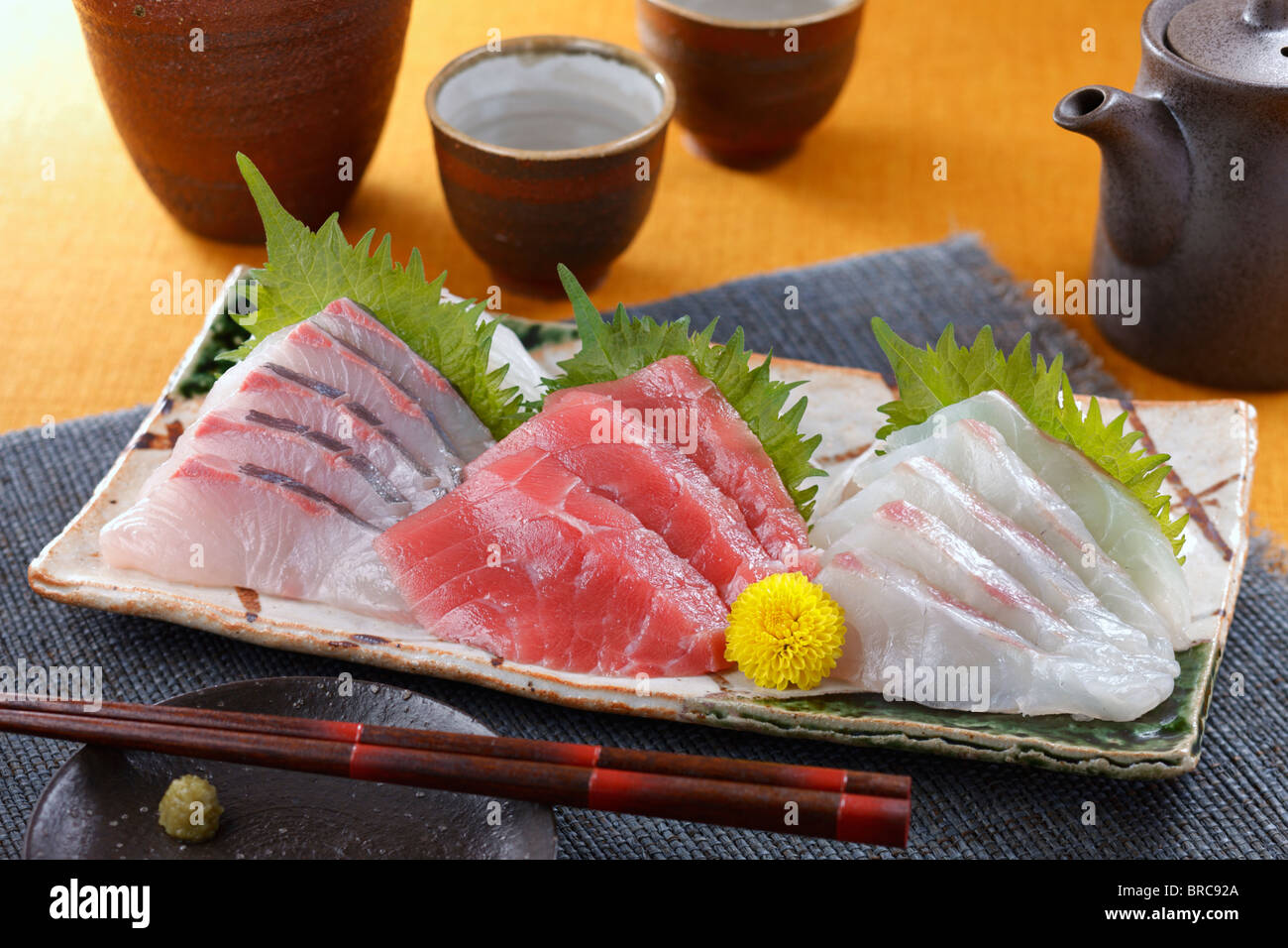 Assorted sashimi Stock Photo