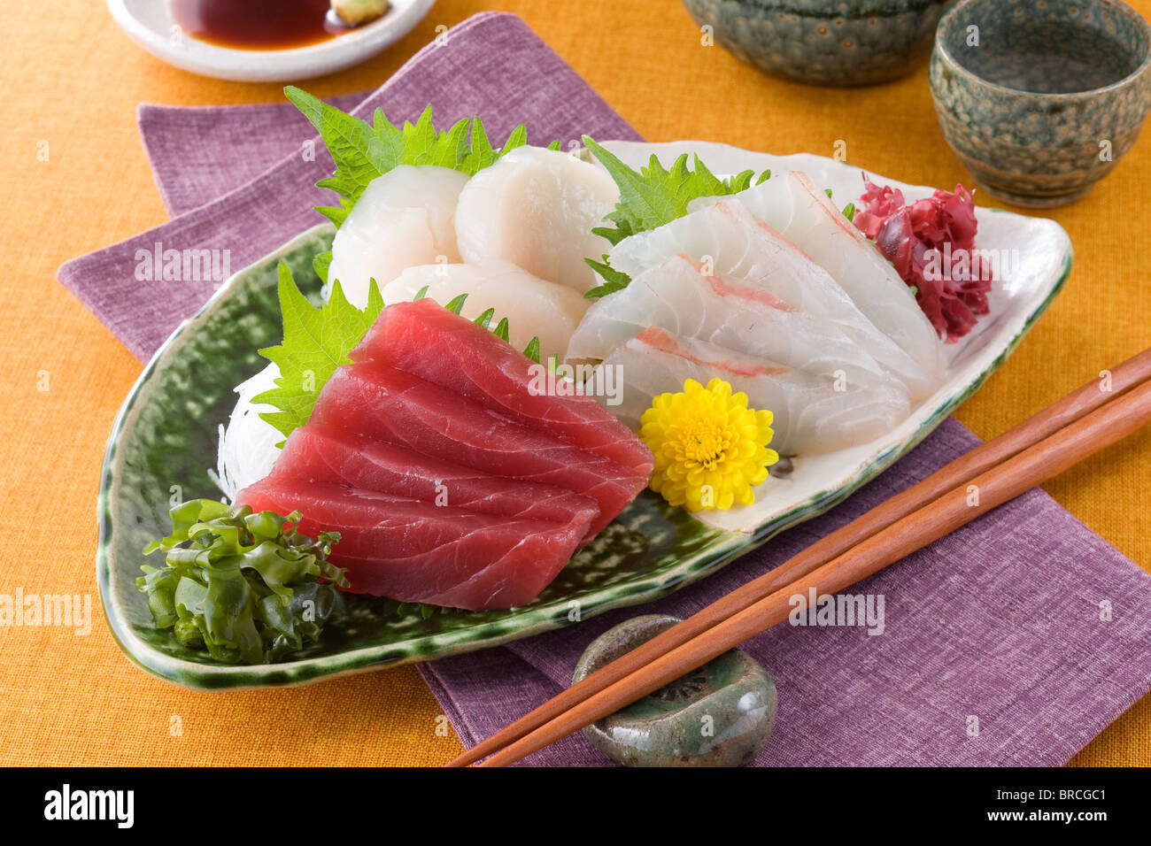 Assorted sashimi Stock Photo