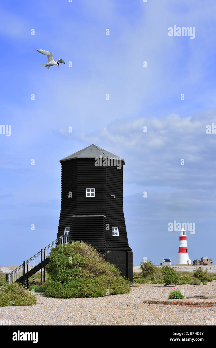 The Black Beacon on Orford Ness Stock Photo