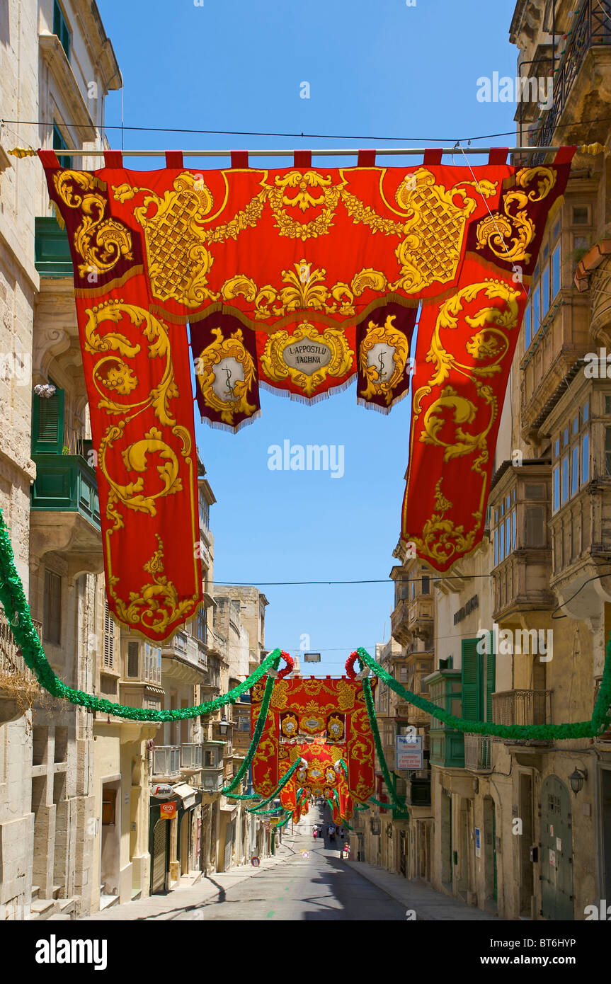 Oldtown in Valletta, Malta Stock Photo