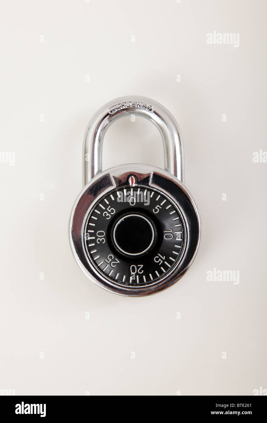 Combination Padlock Stock Photo