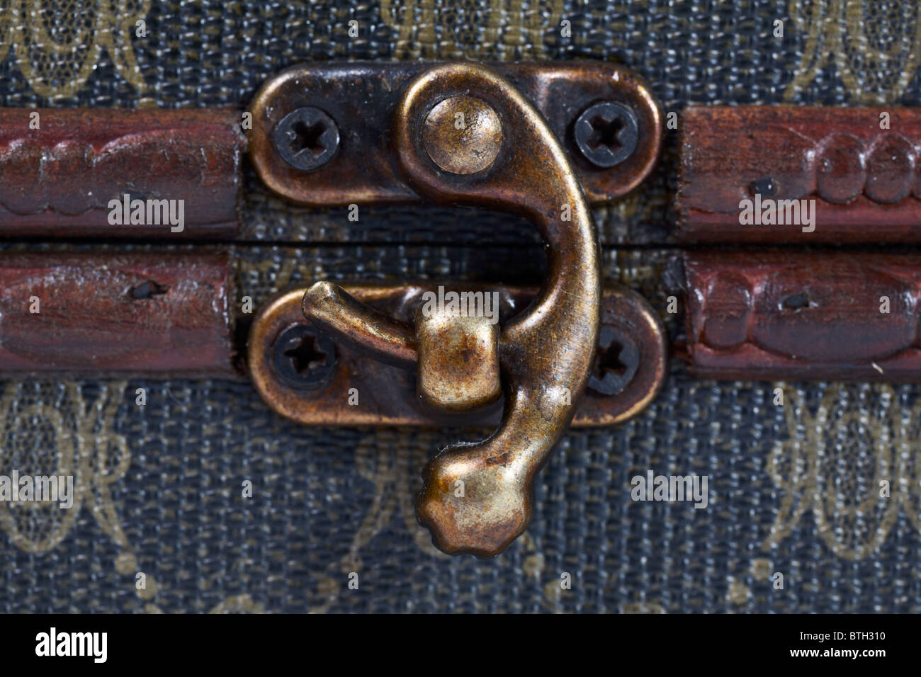 close up of chest lock Stock Photo