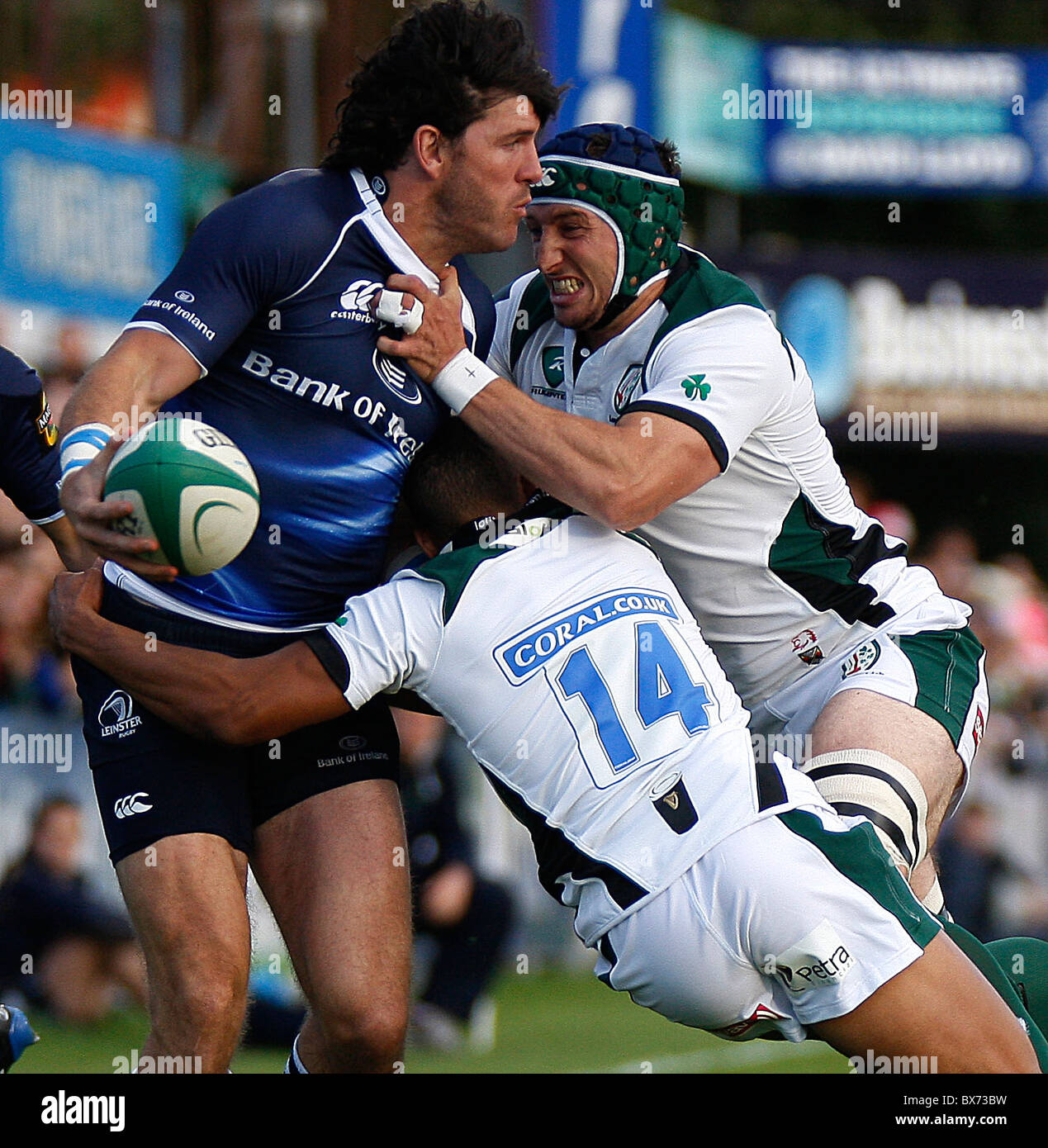 leinster vs london irish rugby Stock Photo