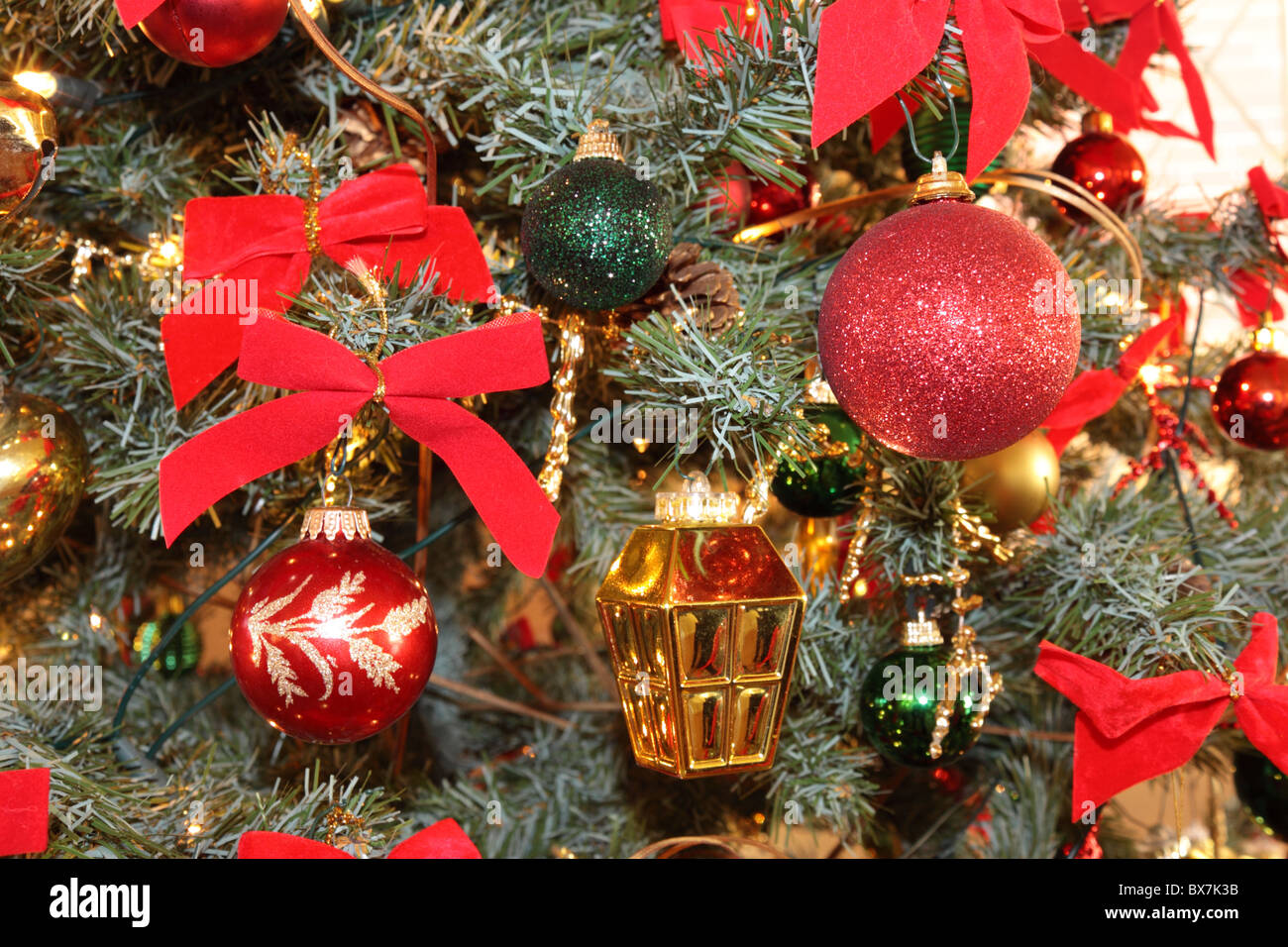 Christmas Tree Decorations Stock Photo