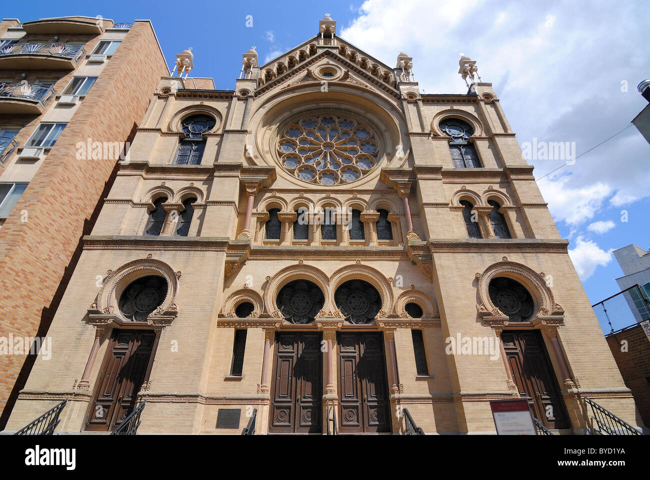 Exterior to the Eldridge Street Synagogue in New York City. Stock Photo