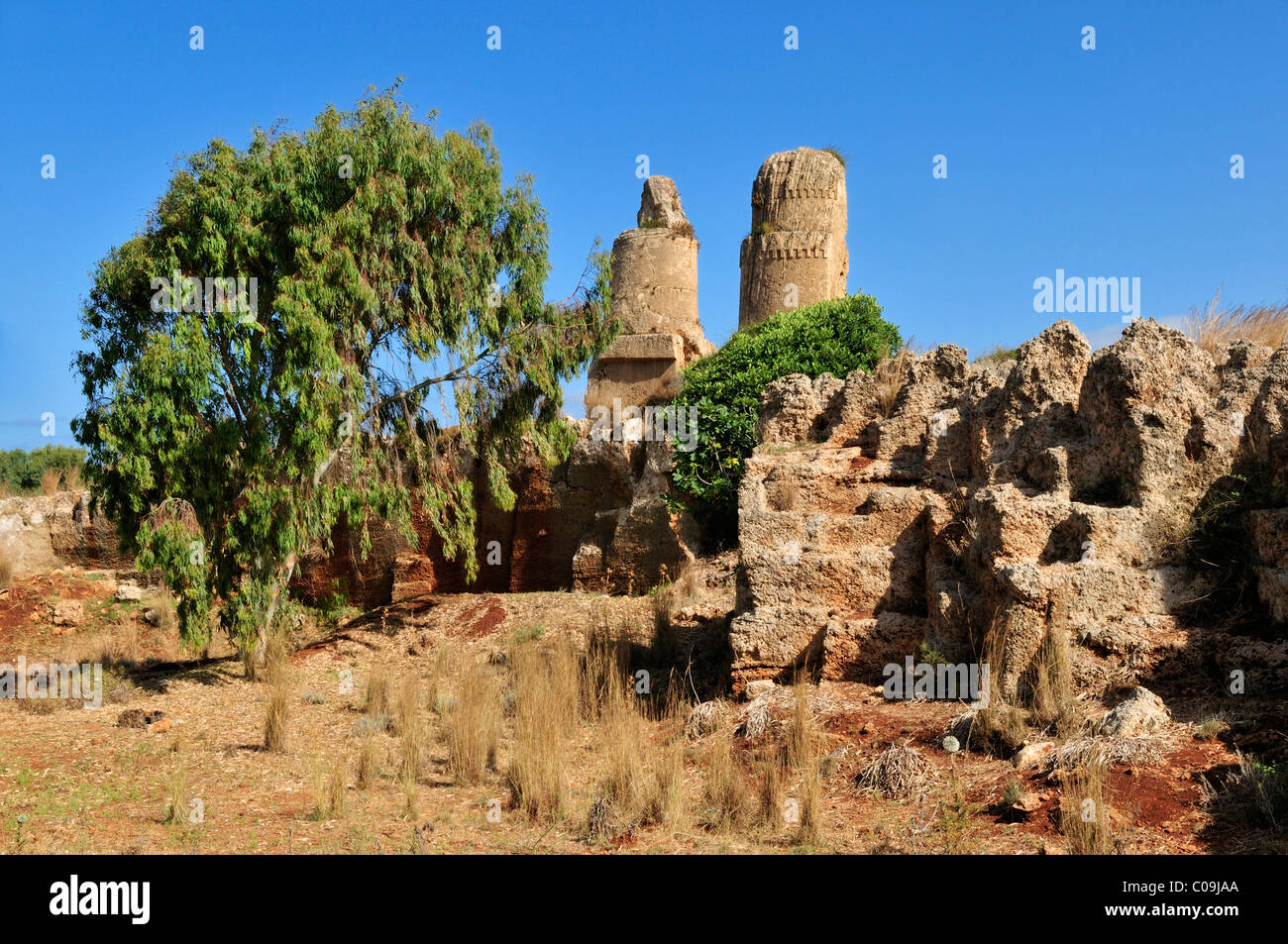 Tomb tower at the Phoenician archeological site of Amrit near Tartus, Tartous, Syria, Middle East, West Asia Stock Photo