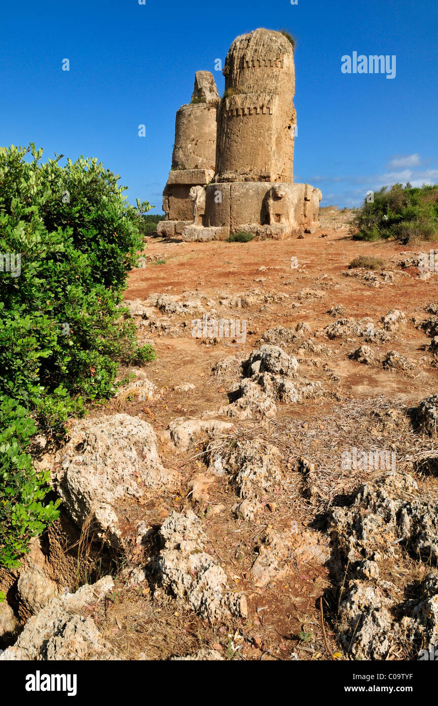 Tomb tower at the Phoenician archeological site of Amrit near Tartus, Tartous, Syria, Middle East, West Asia Stock Photo