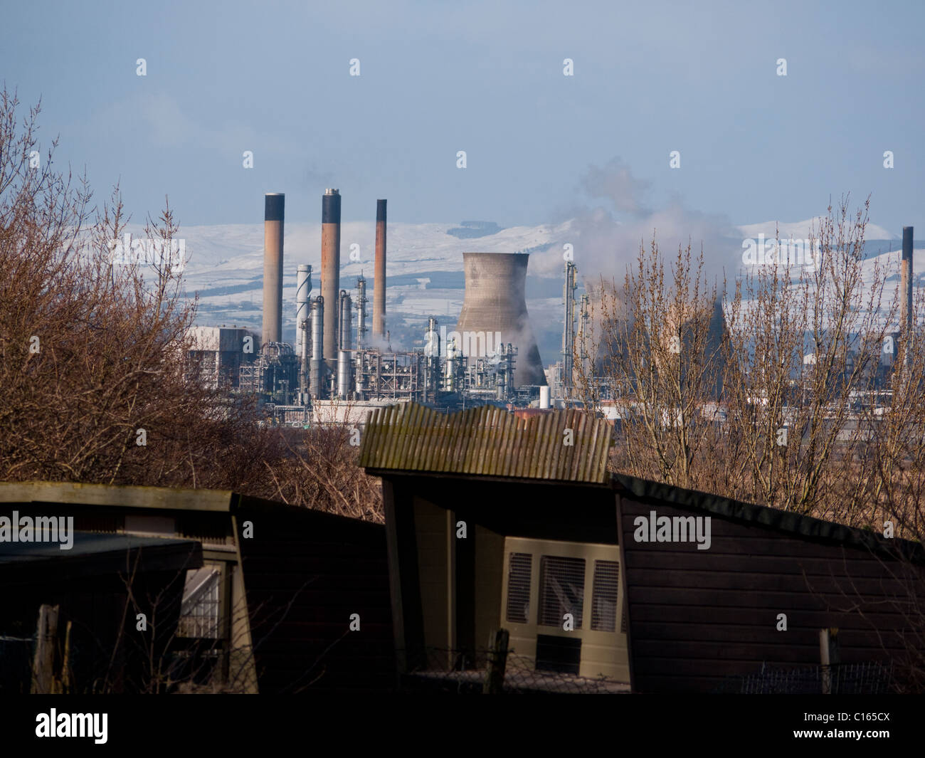 Industry versus nature. Stock Photo