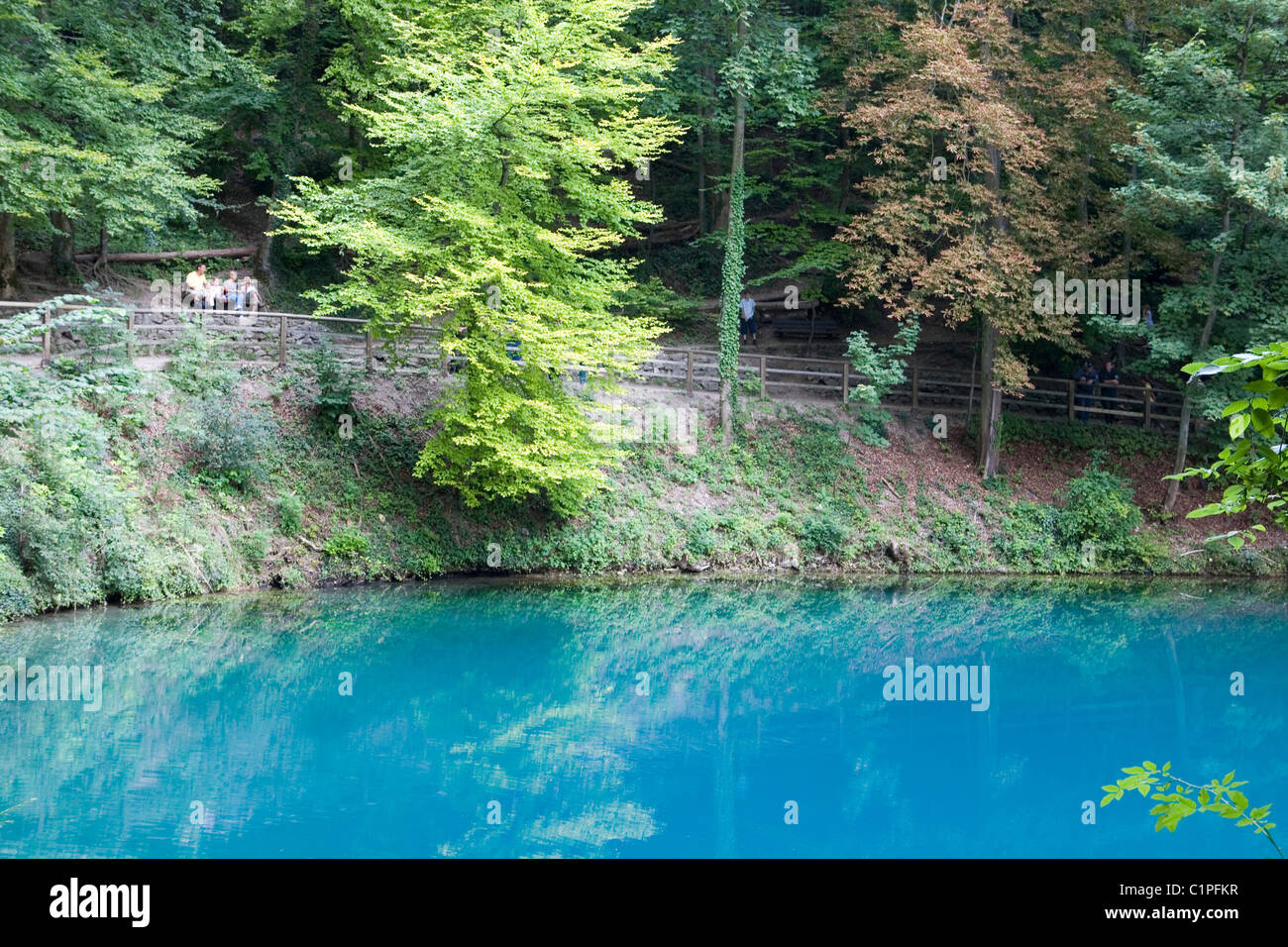 Germany, Bavaria, Blaubeuren, river Blau Stock Photo