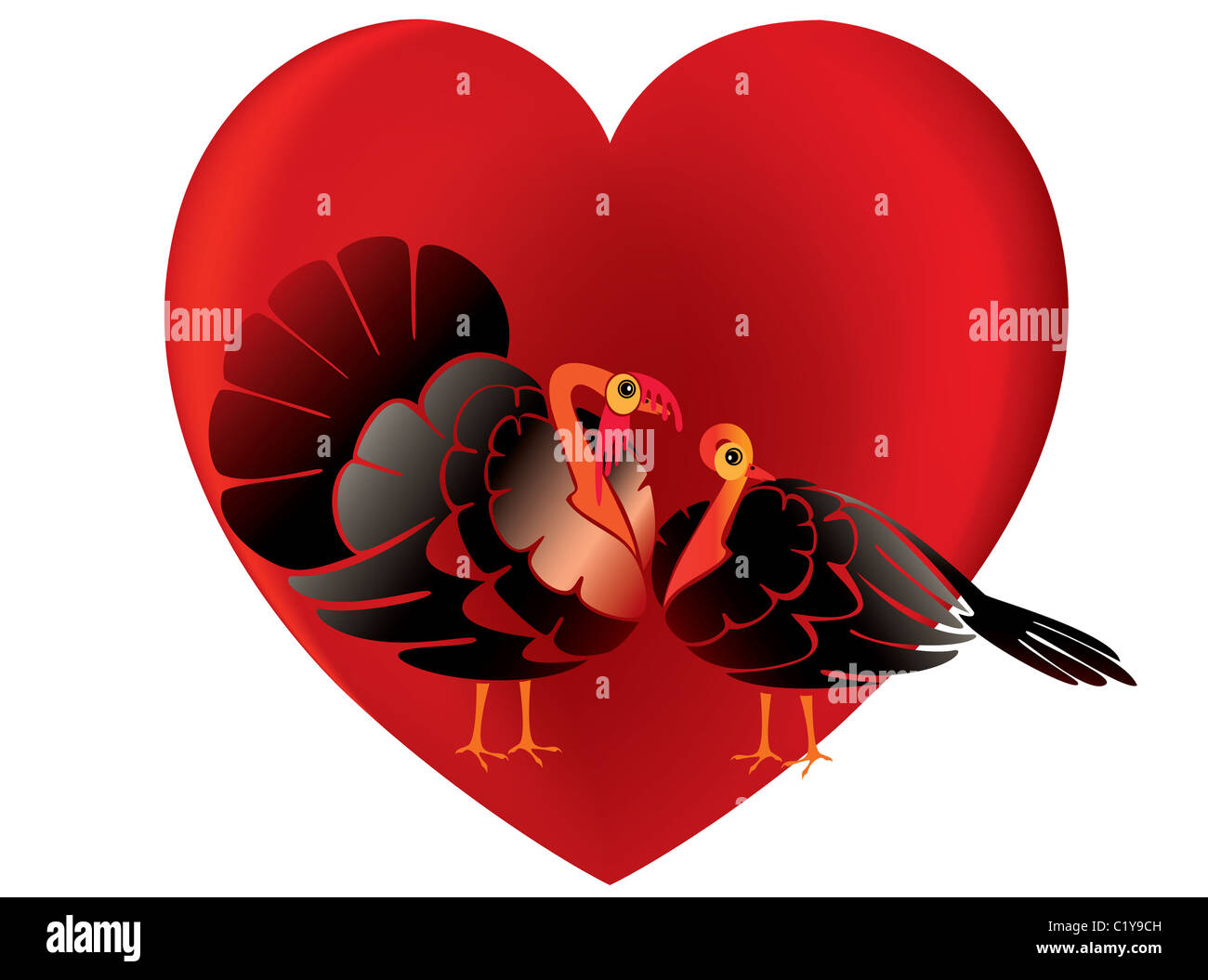 Turkey in love Stock Photo