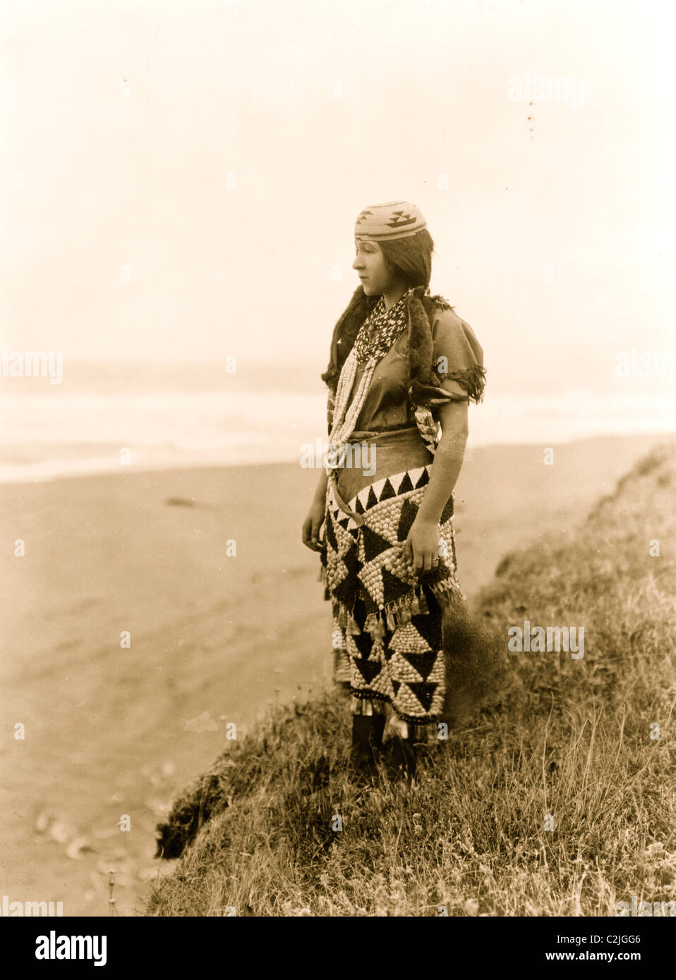 Woman's primitive dress Stock Photo