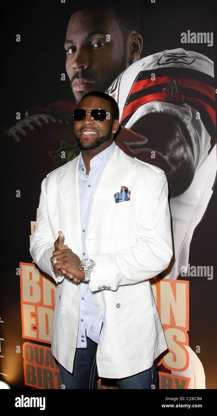 Braylon Edwards Braylon Edwards Quater Century  Birthday ' Baller's Bash ' at Tryst Nightclub at The Wynn Hotel and Casino Stock Photo