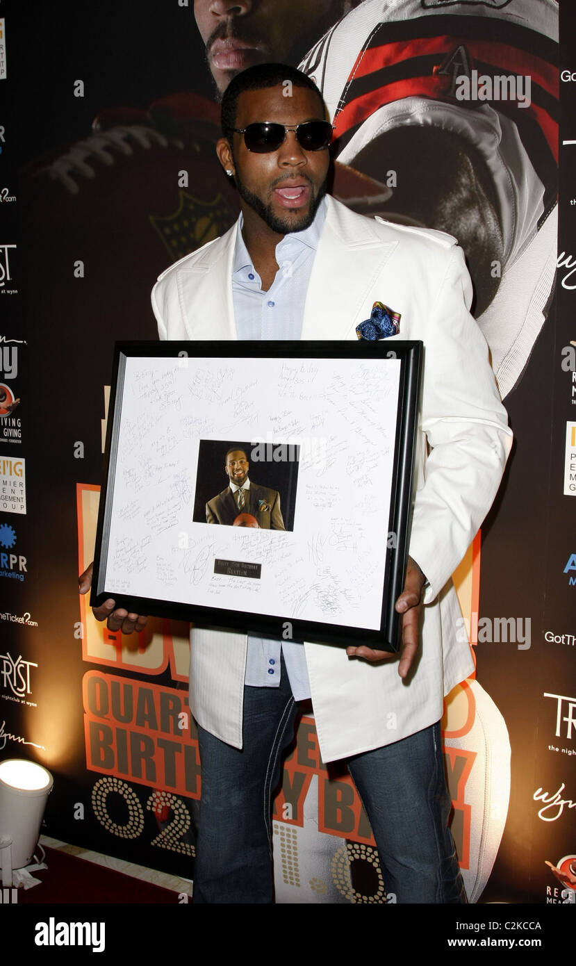 Braylon Edwards Braylon Edwards Quater Century  Birthday ' Baller's Bash ' at Tryst Nightclub at The Wynn Hotel and Casino Stock Photo