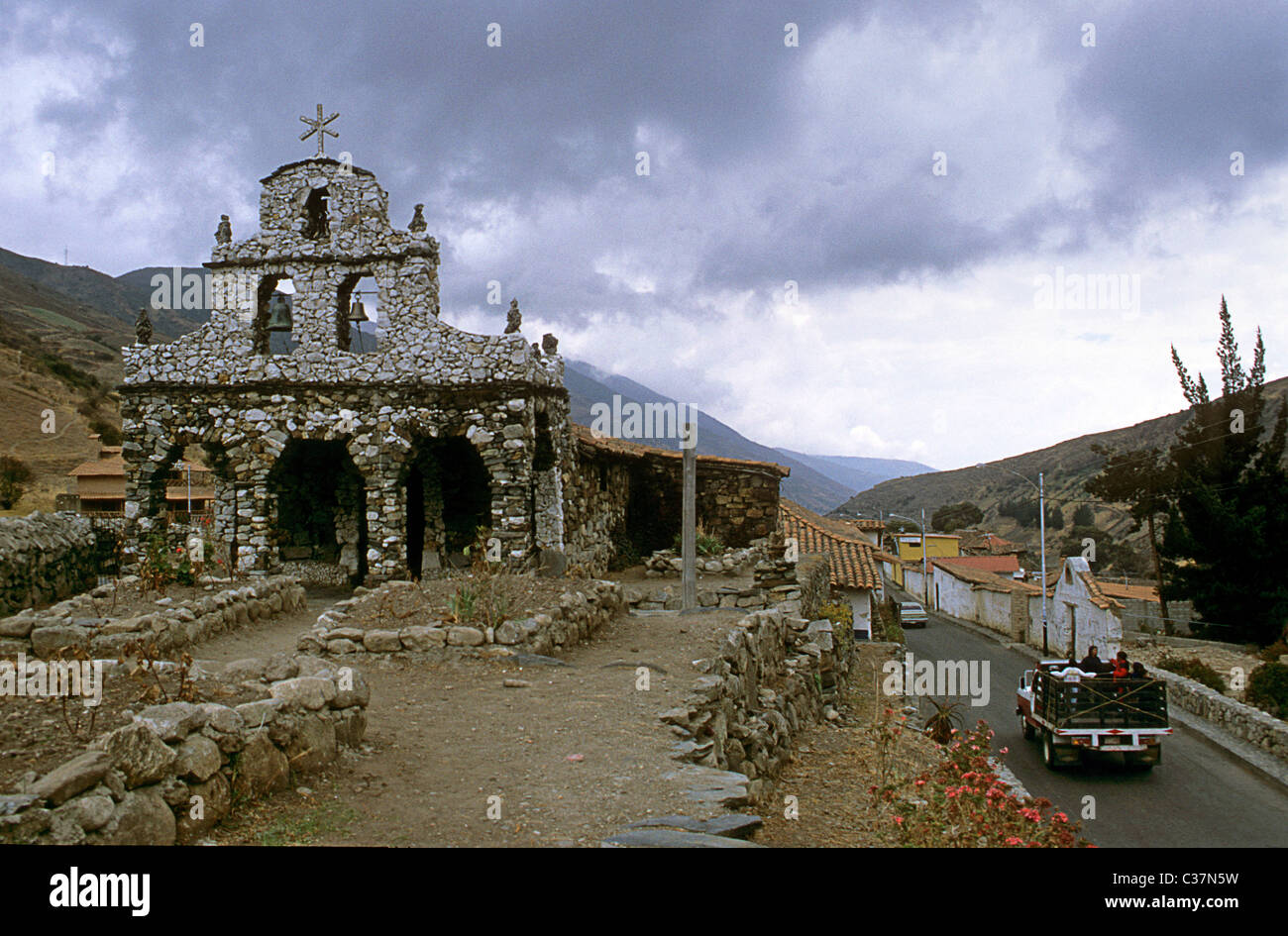 Stone chapel, capilla de piedra, Mucuchies, Venezuela Stock Photo