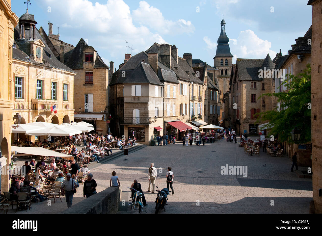 Place de la Liberte in Sarlat, Dordogne Aquitaine France Stock Photo