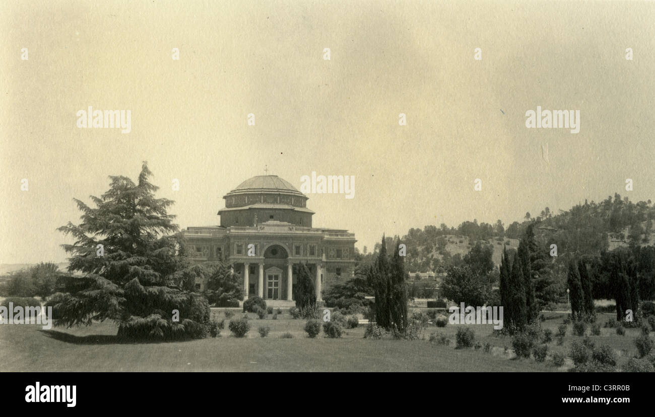 El Rolle Hall in Atascadero, June, 09, 1940. architecture california hills mountain pacific coastal range Stock Photo