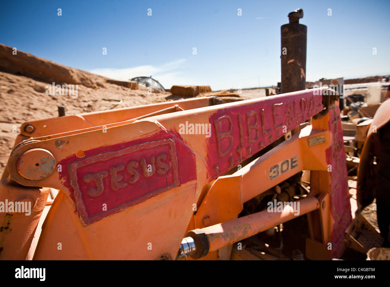 Leonard Knight's Salvation Mountain in Niland, California Stock Photo