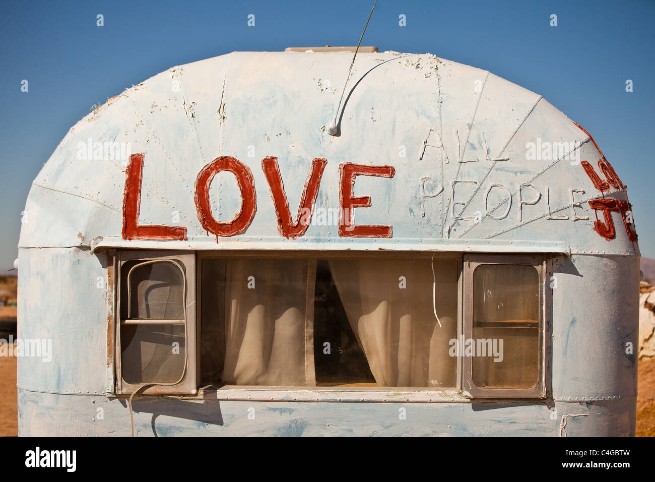 Leonard Knight's Salvation Mountain in Niland, California Stock Photo