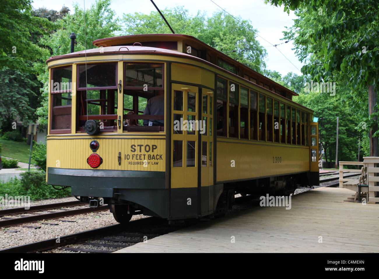 A streetcar in Minneapolis. Stock Photo