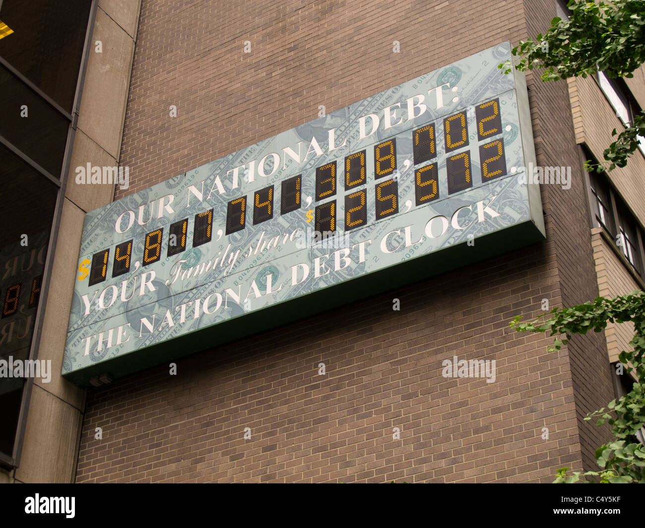 National debt clock in Manhattan New York City Stock Photo