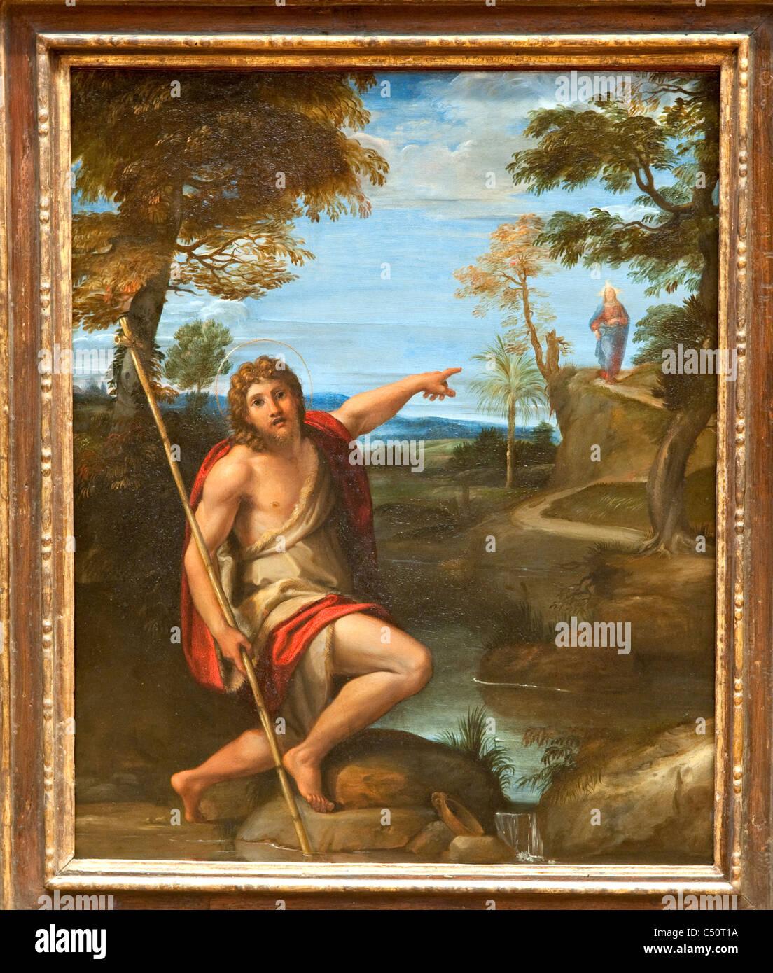 Saint John the Baptist Bearing Witness, ca. 1600–1602, by Annibale Carracci, Stock Photo