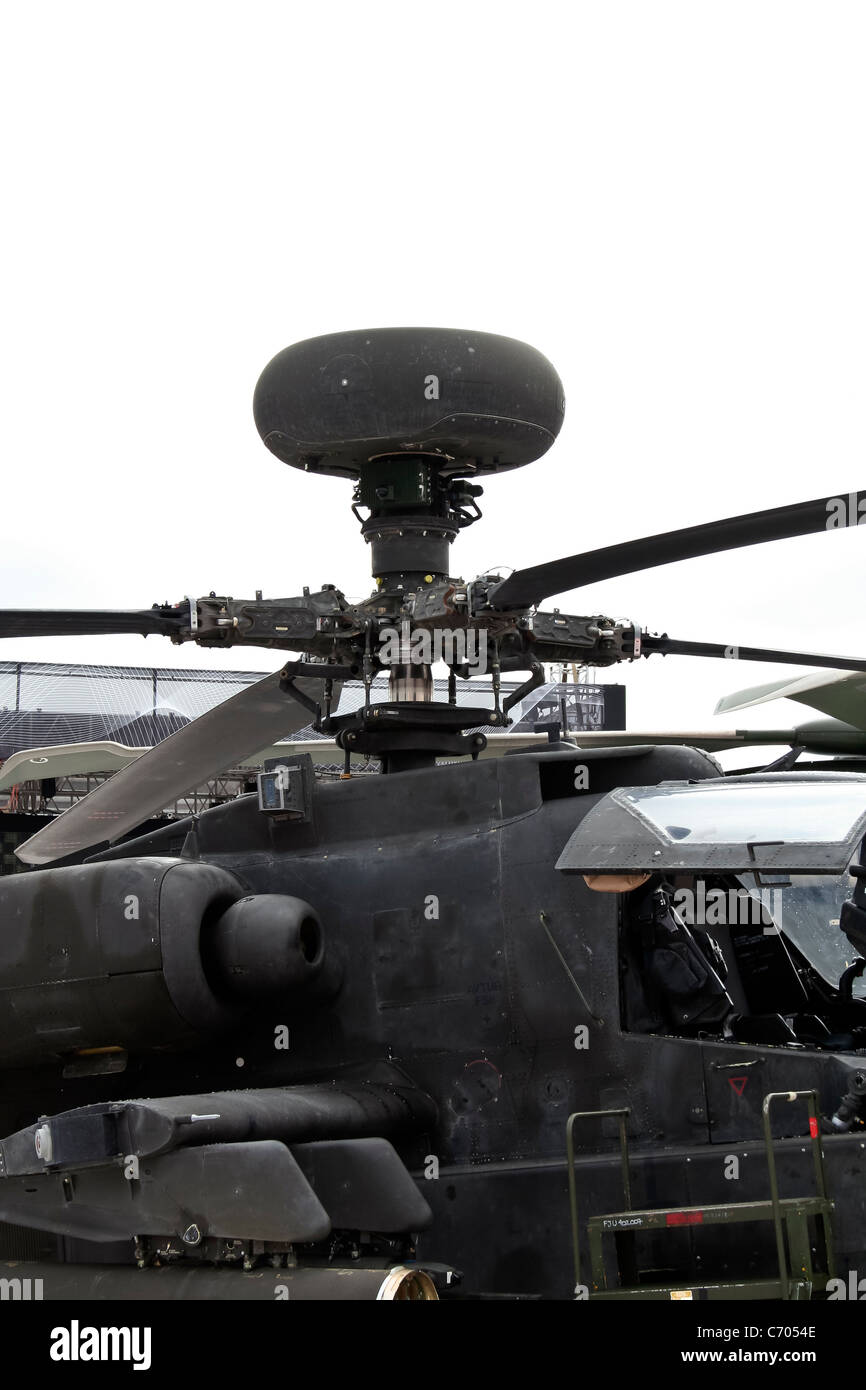 AH-64 Apache Longbow at the Farnborough International Airshow Stock Photo