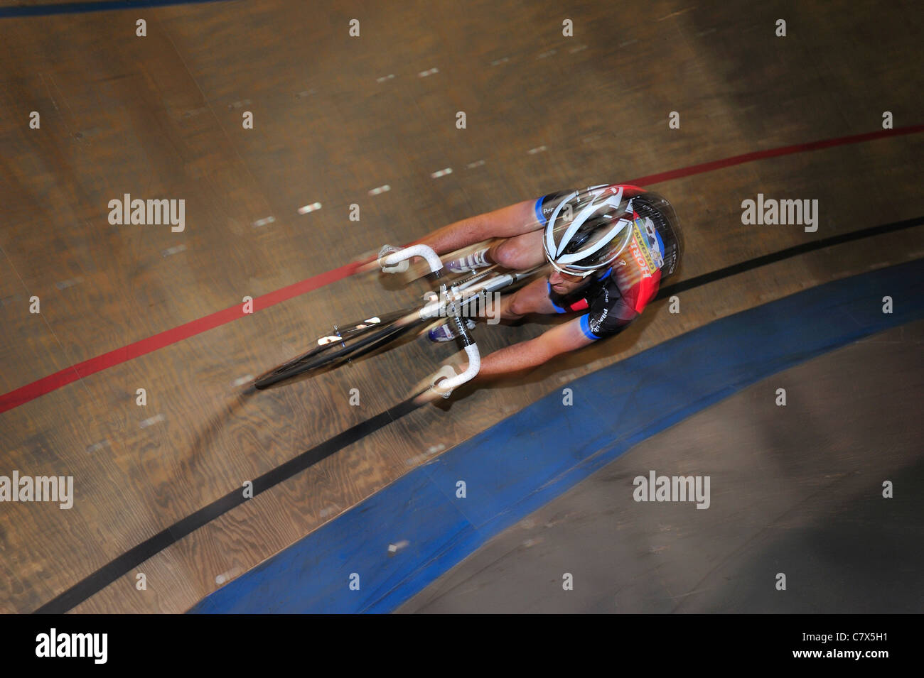 Velodrome track racing Stock Photo