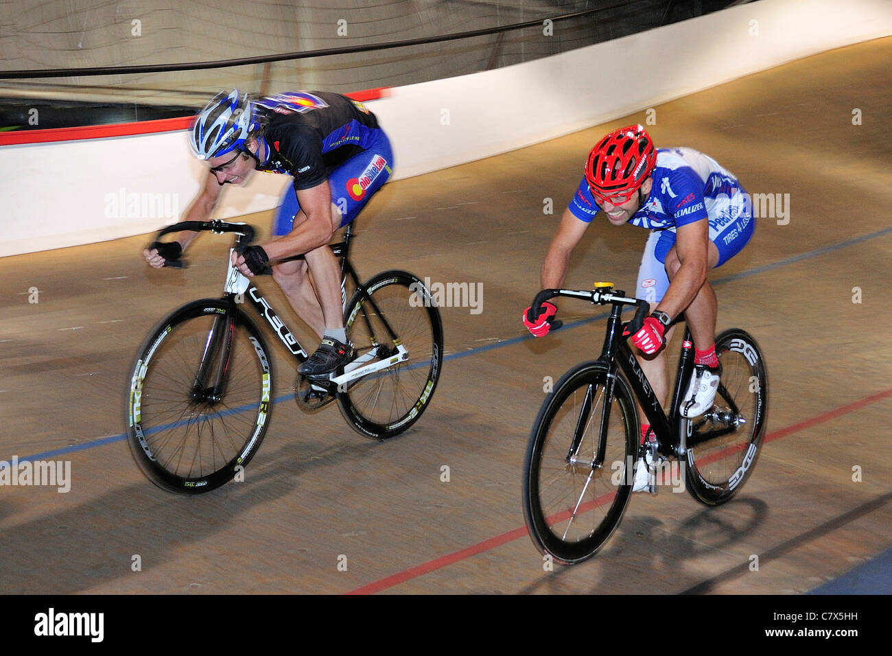 Velodrome track racing Stock Photo