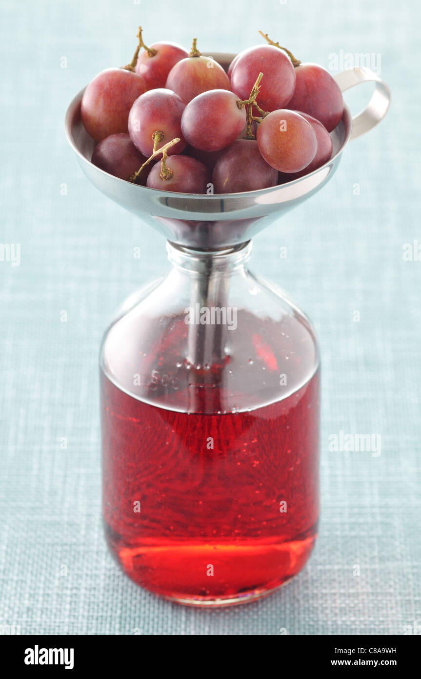 Preparing grape juice Stock Photo