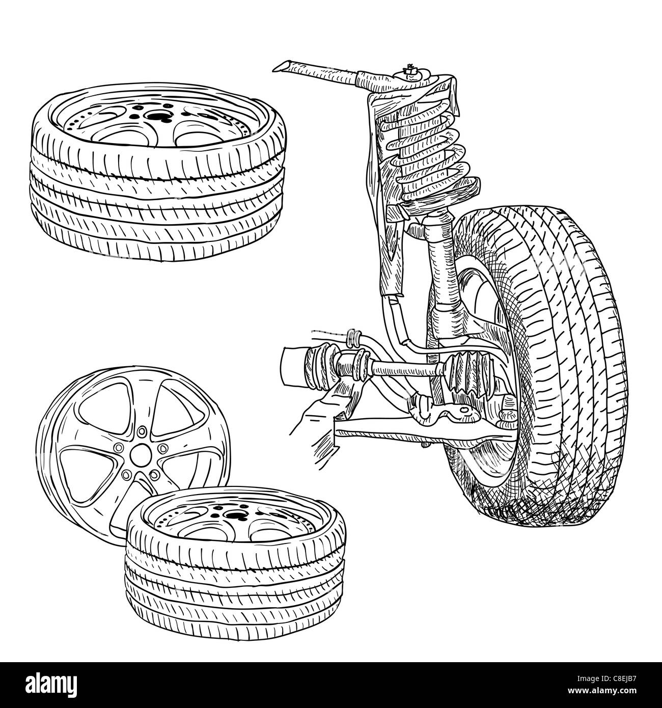 Wheel and axle Black and White Stock Photos & Images - Alamy image.