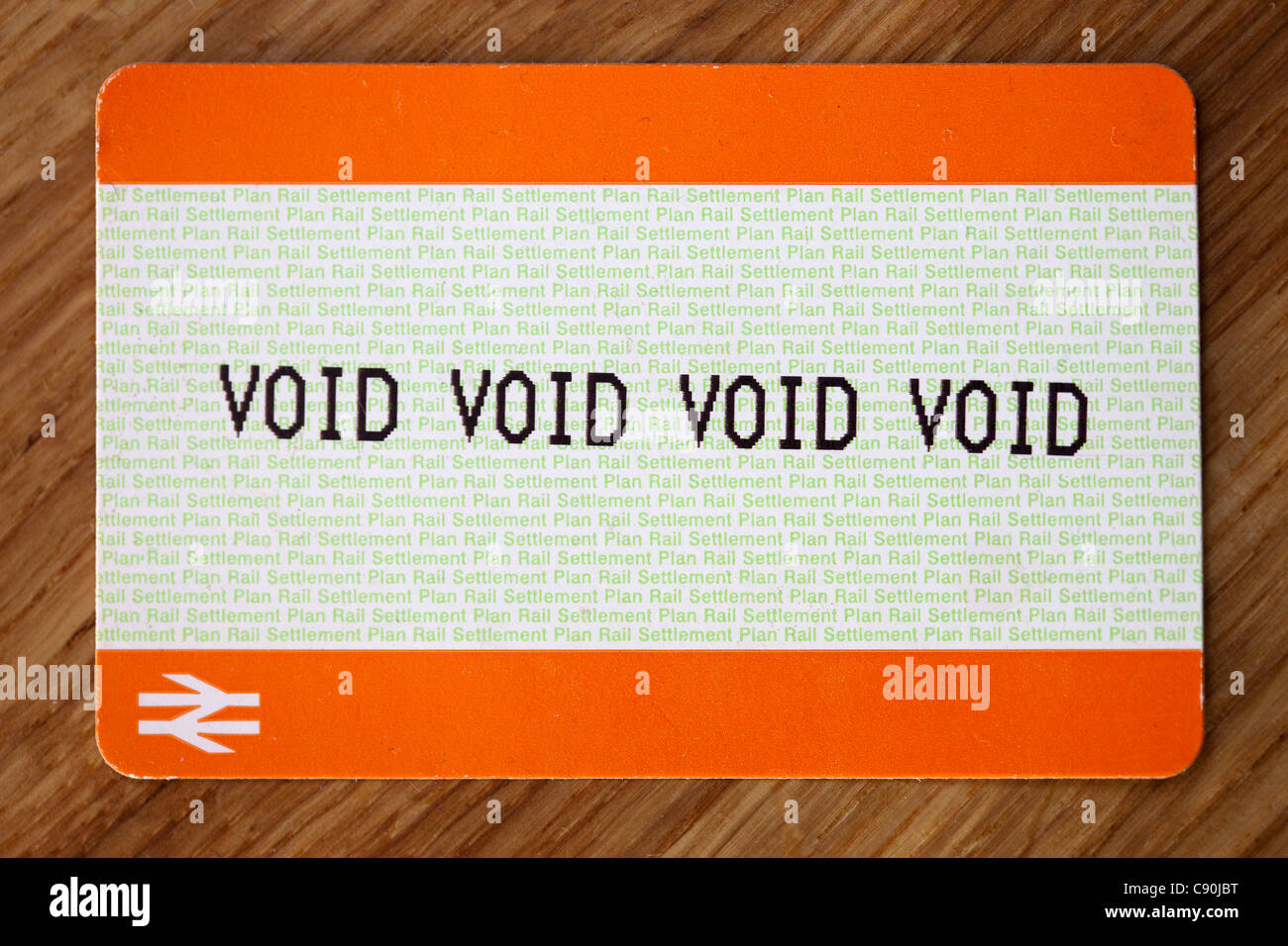 Void Train Ticket Stock Photo