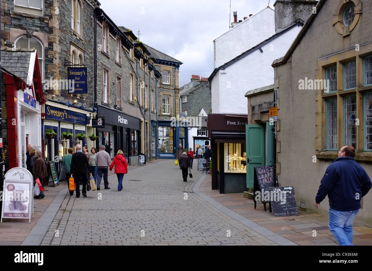 A street in Keswick in the Lake District Stock Photo